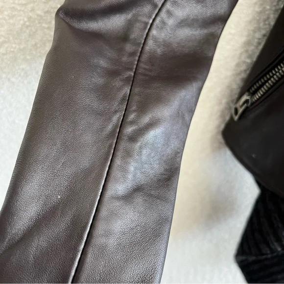 Lucky‎ Brand Women’s Leather Shawl Collar Jacket Size XS